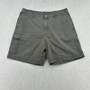 Columbia Cargo Shorts Mens 38 Gray Roc II Hiking Utility Cotton Trail Outdoor